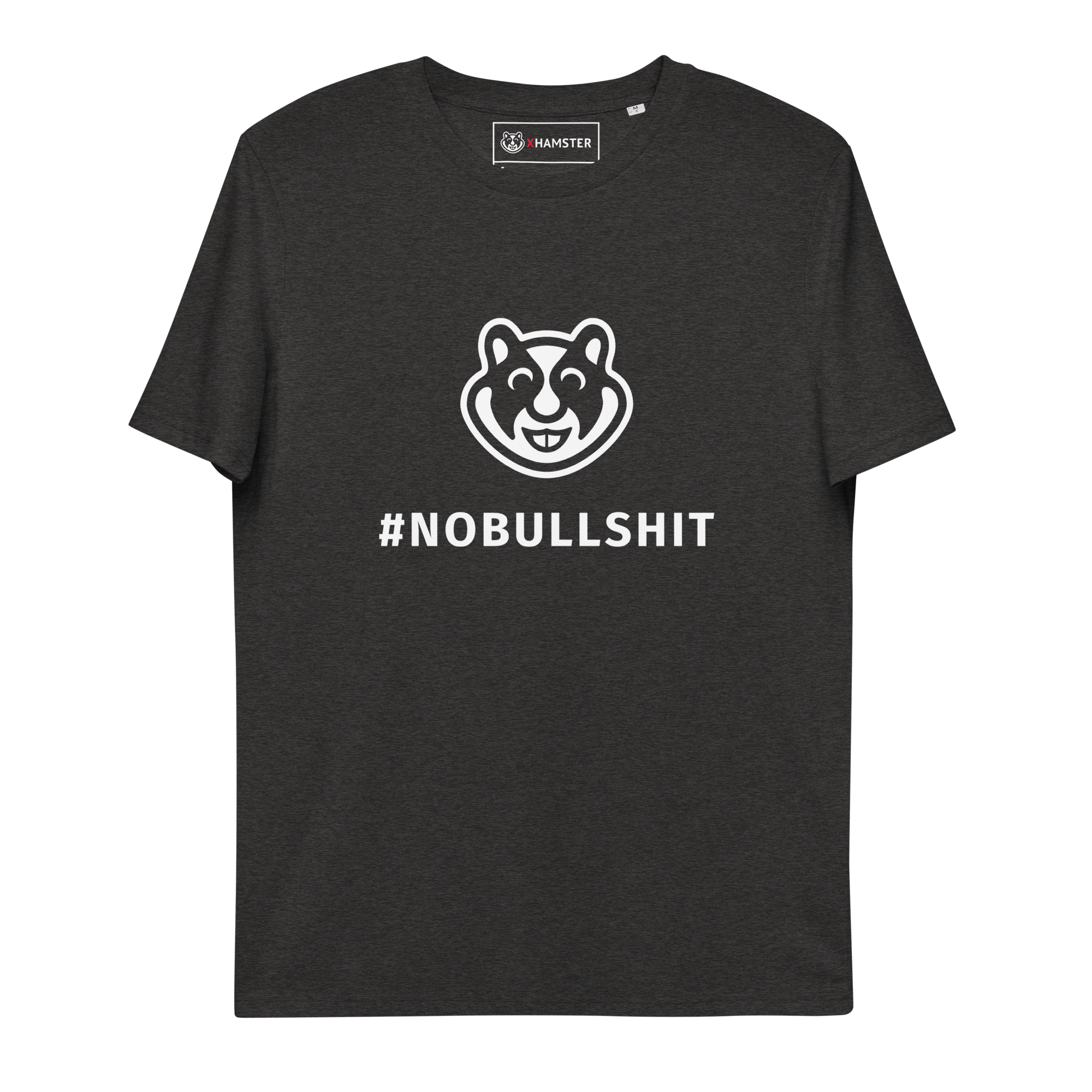 xHamster Unisex Cotton T-shirt #nobullshit Black/Dark Heather Grey