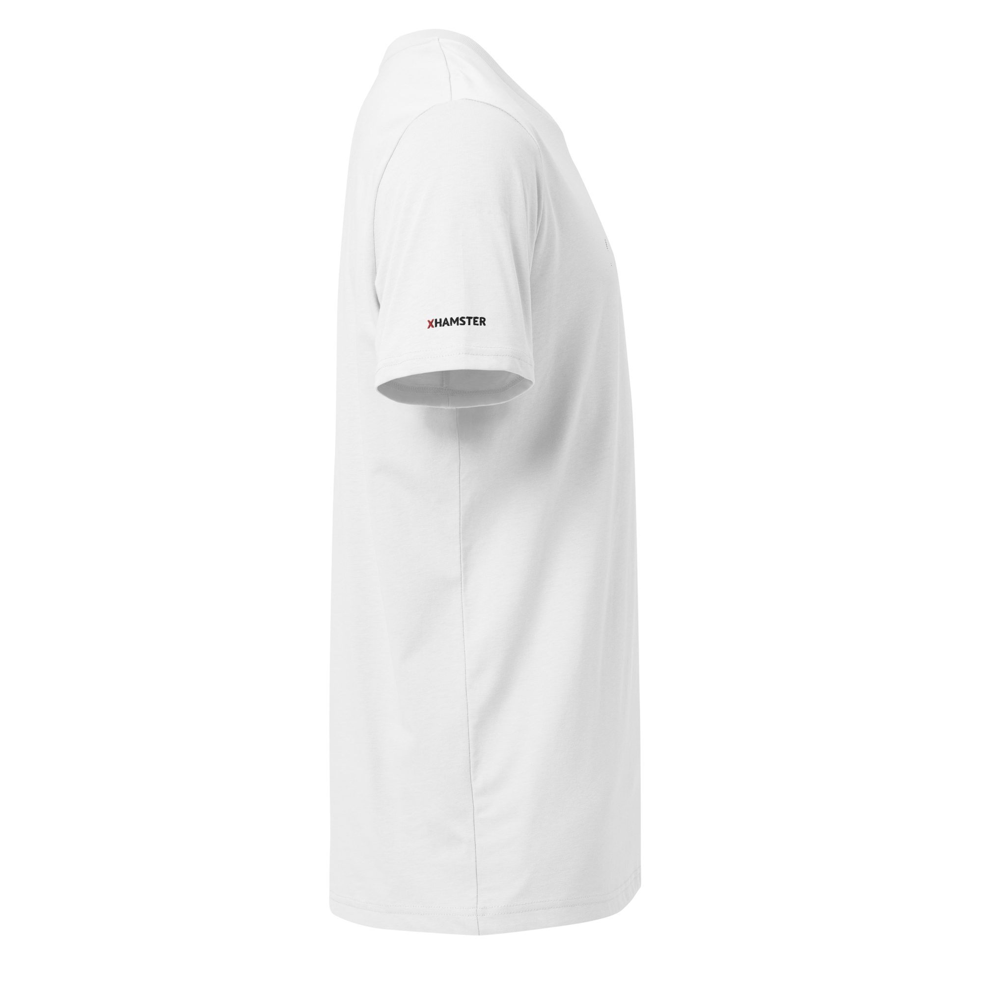 xHamster Unisex Cotton T-shirt With Embroidery (White)