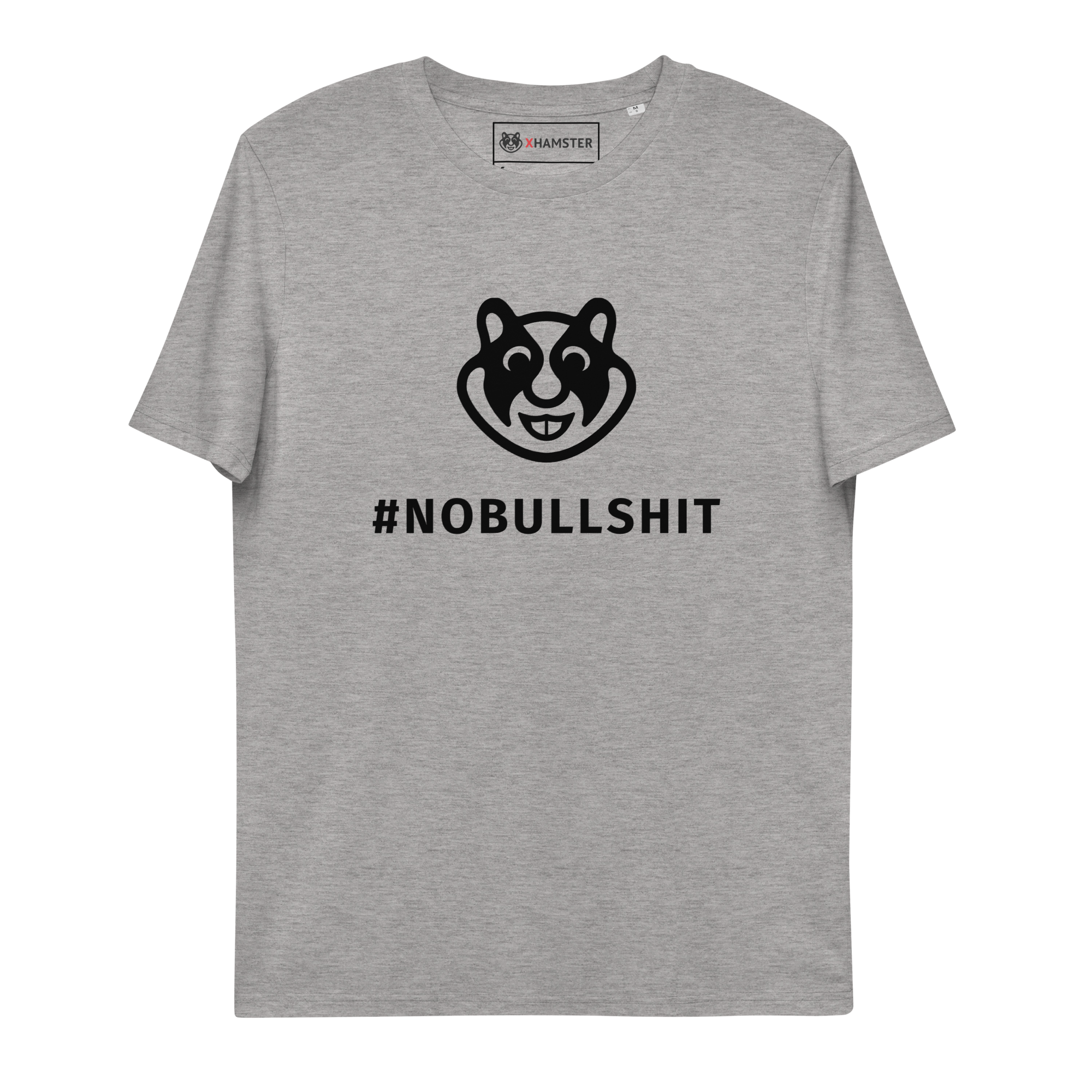 xHamster Unisex Cotton T-shirt #nobullshit White/Heather Grey
