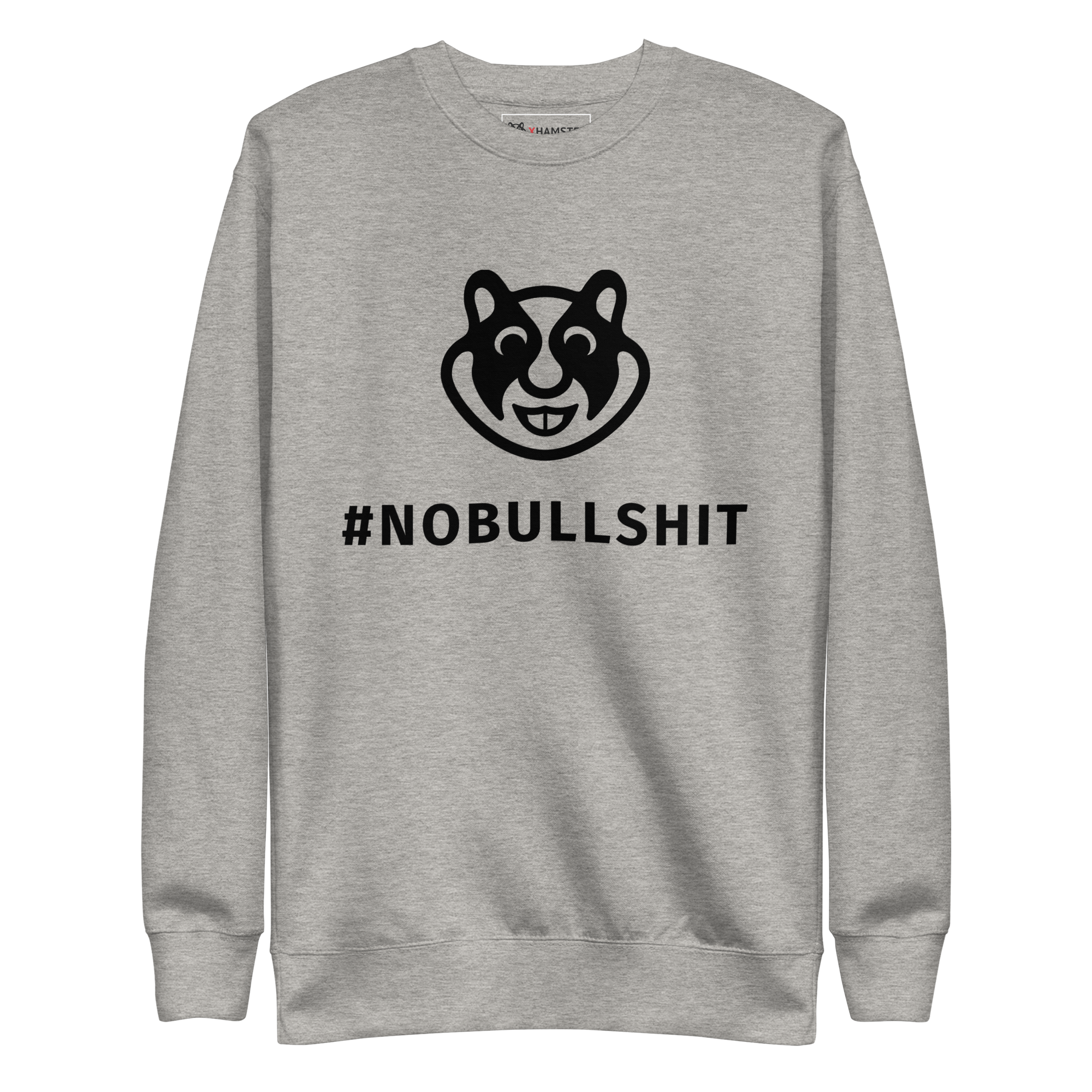 xHamster Unisex Sweatshirt #nobullshit White/Carbon Grey