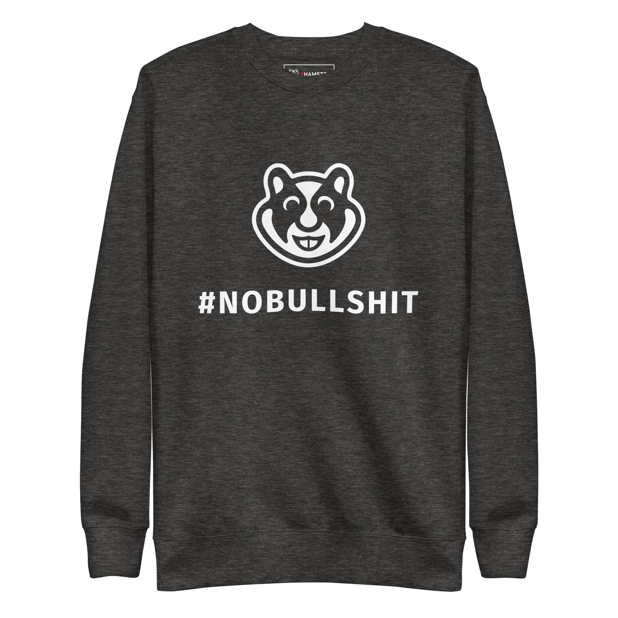 xHamster Unisex Sweatshirt #nobullshit Black/Charcoal Grey