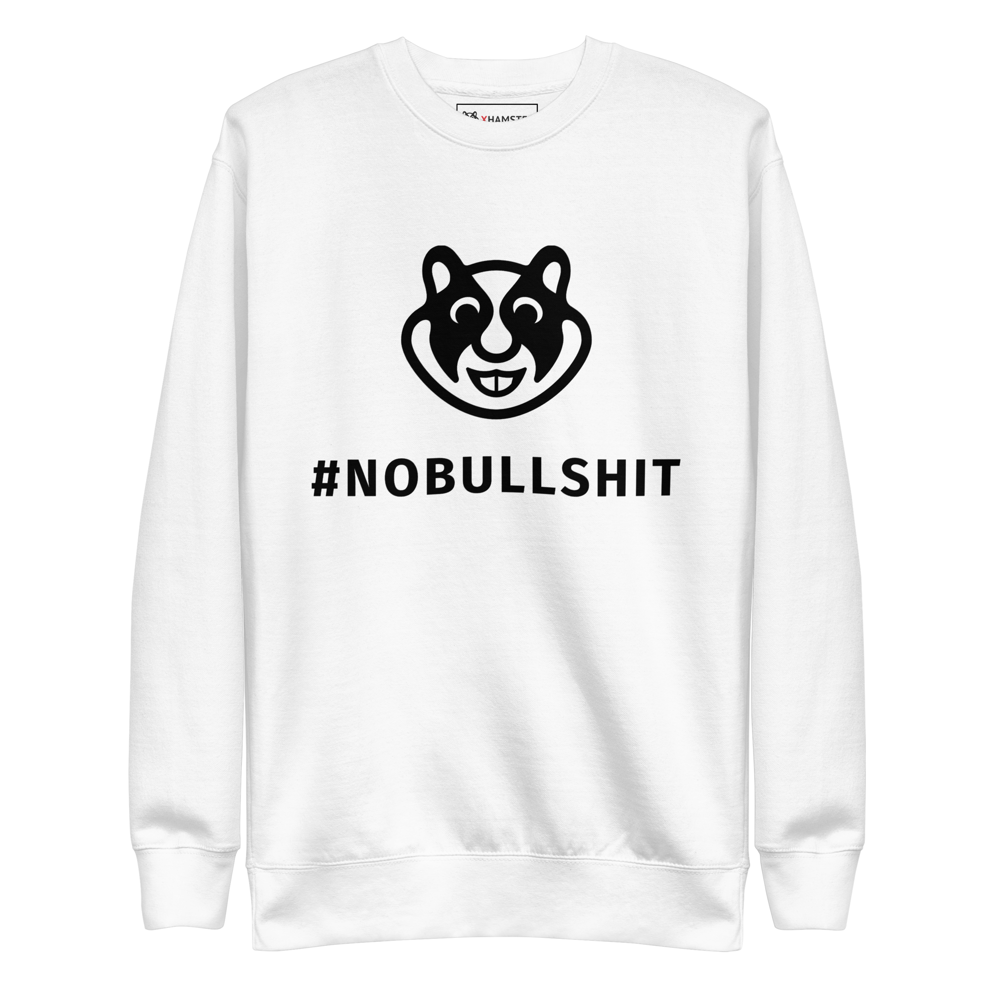 xHamster Unisex Sweatshirt #nobullshit White/Carbon Grey